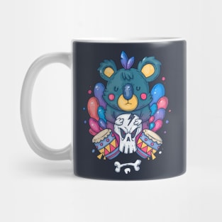 koala playing drums cartoon Mug